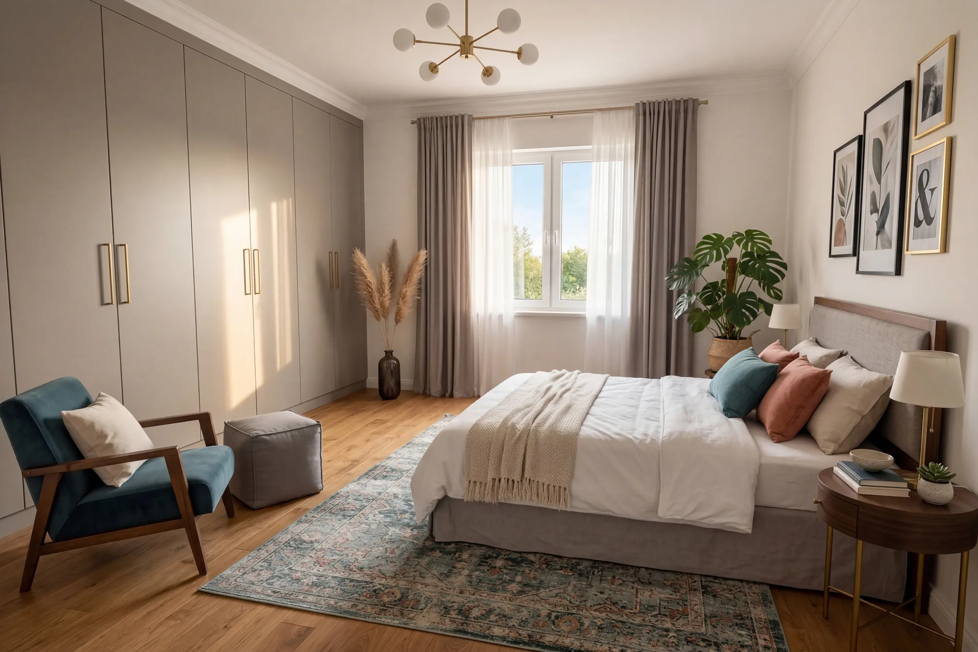 Camera da letto, render